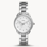 Fossil Tailor White Dial Silver Steel Strap Watch for Women - ES4262