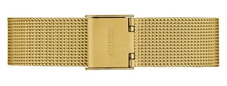 Guess Fame Diamonds Gold Dial Gold Mesh Bracelet Watch for Women - GW0508L2