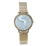 Emporio Armani Dress Analog Mother of Pearl Dial Gold Steel Strap Watch For Women - AR11007