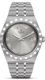 Tudor Royal Day Date Diamonds Automatic Silver Dial Silver Steel Strap Watch for Men - M28600-0002