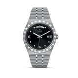 Tudor Royal Automatic Diamonds Black Dial Silver Steel Strap Watch for Men - M28600-0004