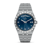Tudor Royal Automatic Diamonds Blue Dial Silver Steel Strap Watch for Men - M28600-0006
