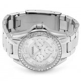 Fossil Riley Multifunction Silver Dial Silver Steel Strap Watch for Women - ES3202