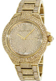 Michael Kors Camille Diamonds Gold Dial Gold Steel Strap Watch for Women - MK5720