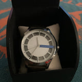 Armani Exchange Hampton Chronograph White Dial Brown Leather Strap Watch For Men - AX2187