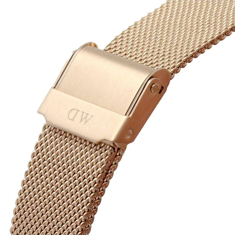 Daniel Wellington Petite Rose Gold Dial Rose Gold Mesh Strap Watch For Women - DW00100472
