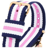 Daniel Wellington Classic South Hampton White Dial Two Tone Nylon Strap Watch For Women - DW00100034