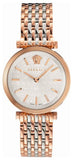 Versace V-Twist White Dial Two Tone Mesh Bracelet Watch for Women - VELS00719
