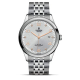 Tudor 1926 Automatic Diamonds Silver Dial Silver Steel Strap Watch for Men - M91650-0003