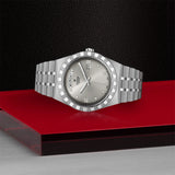 Tudor Royal Day Date Diamonds Automatic Silver Dial Silver Steel Strap Watch for Men - M28600-0002