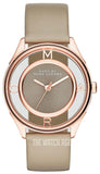 Marc Jacobs Tether Grey Dial Grey Leather Strap Watch for Women - MBM1375