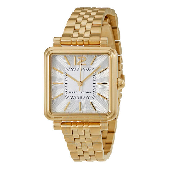 Marc Jacobs Vic Silver Dial Gold Steel Strap Watch for Women - MJ3462
