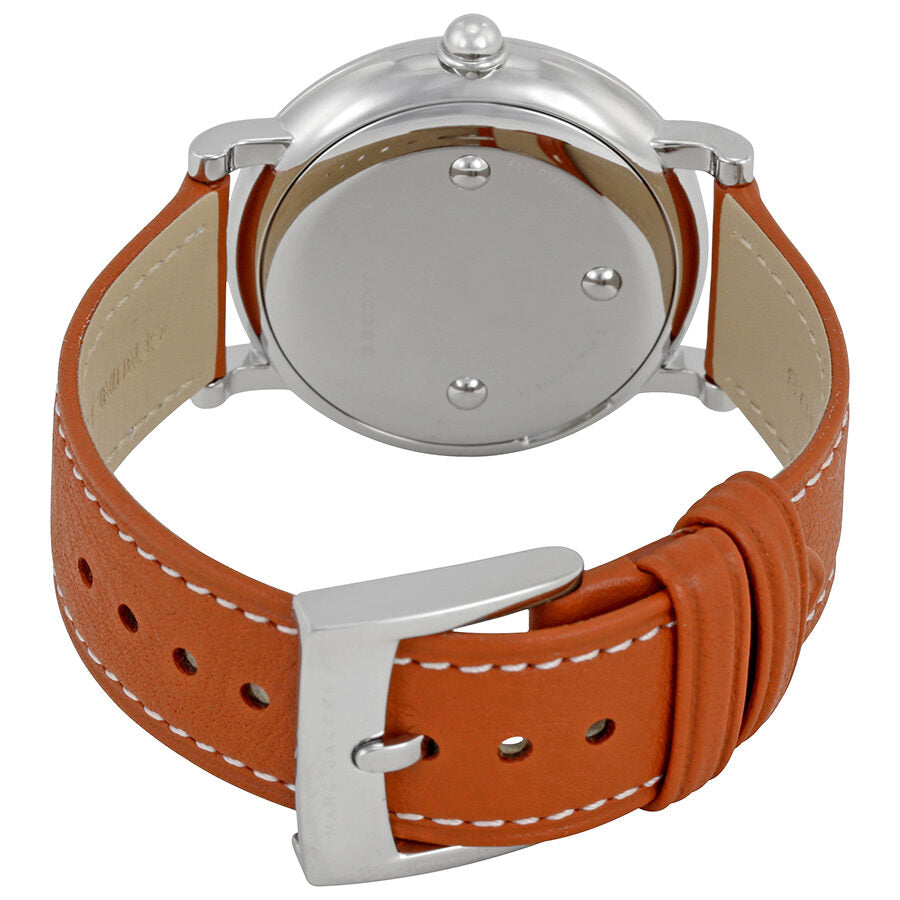 Coach Delancey White Dial Orange Leather Strap Watch for Women - 14502880