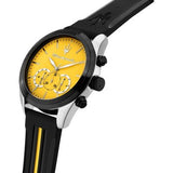 Maserati Traguardo Chronograph Yellow Dial Black Silicone Strap Watch For Men - R8871612045