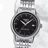 Tissot Carson Automatic Black Dial Silver Steel Strap Watch For Women - T085.207.11.051.00