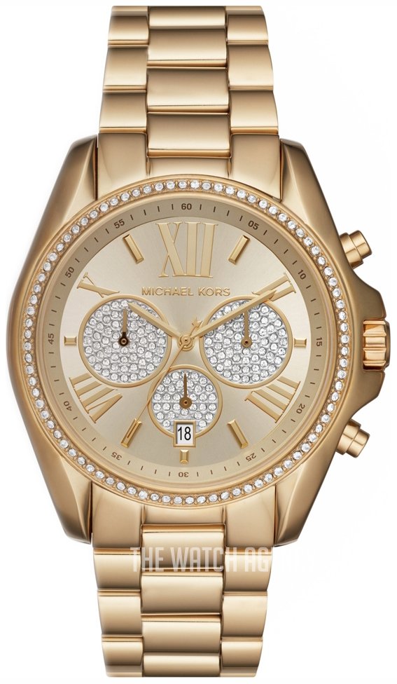 Michael Kors Bradshaw Gold Dial Gold Steel Strap Watch Women main image 3