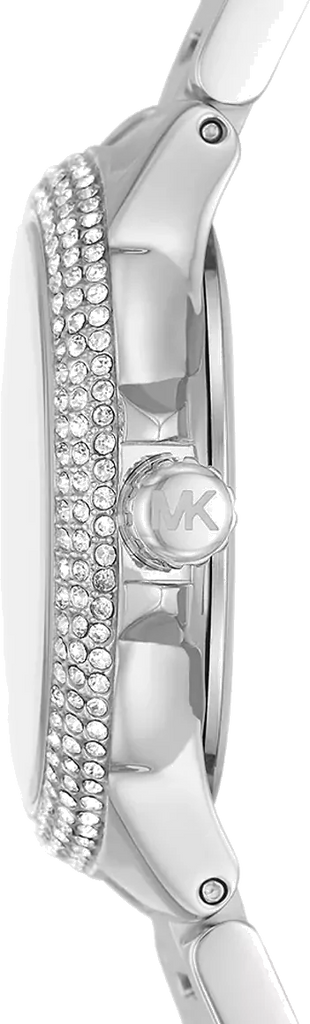 Michael Kors Camille Chronograph White Dial Silver Steel Strap Watch For Women - MK7198