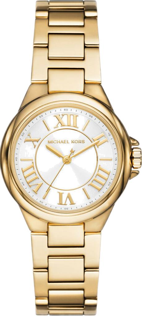 Michael Kors Camille Quartz White Dial Gold Steel Strap Watch For Women - MK7255