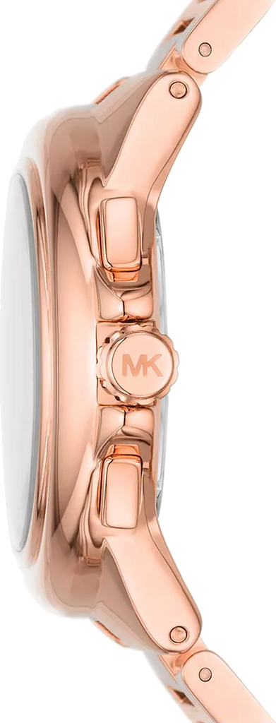 Michael Kors Camille Chronograph White Dial Rose Gold Steel Strap Watch For Women - MK7271