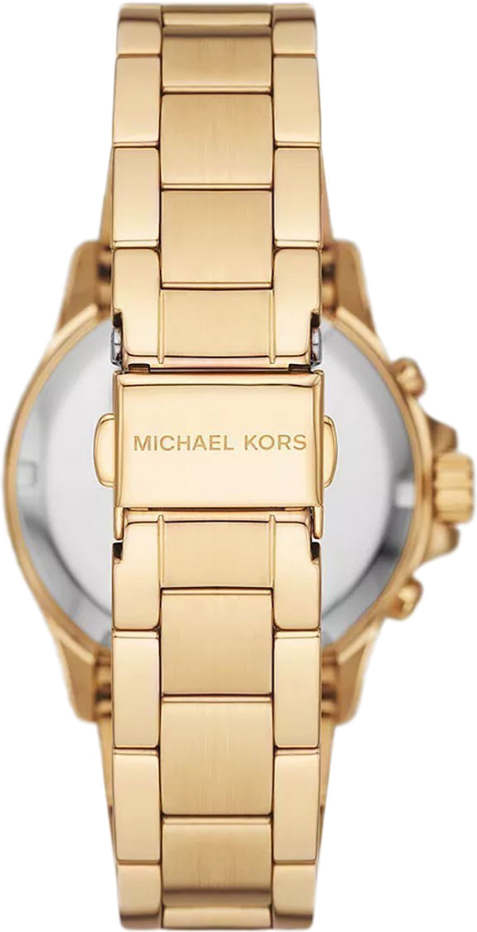 Michael Kors Everest Chronograph White Dial Gold Steel Strap Watch For Women - MK7212