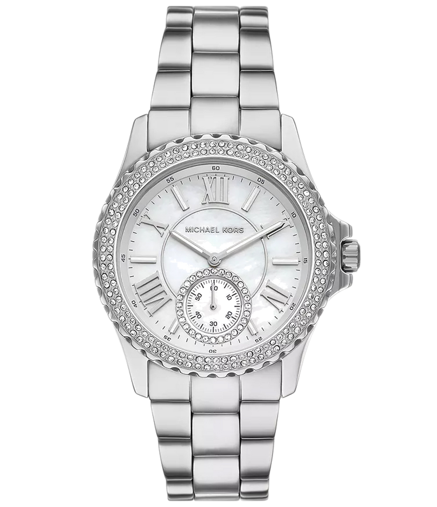 Michael Kors Everest Three hand Silver Dial Silver Steel Strap Watch For Women - MK7403