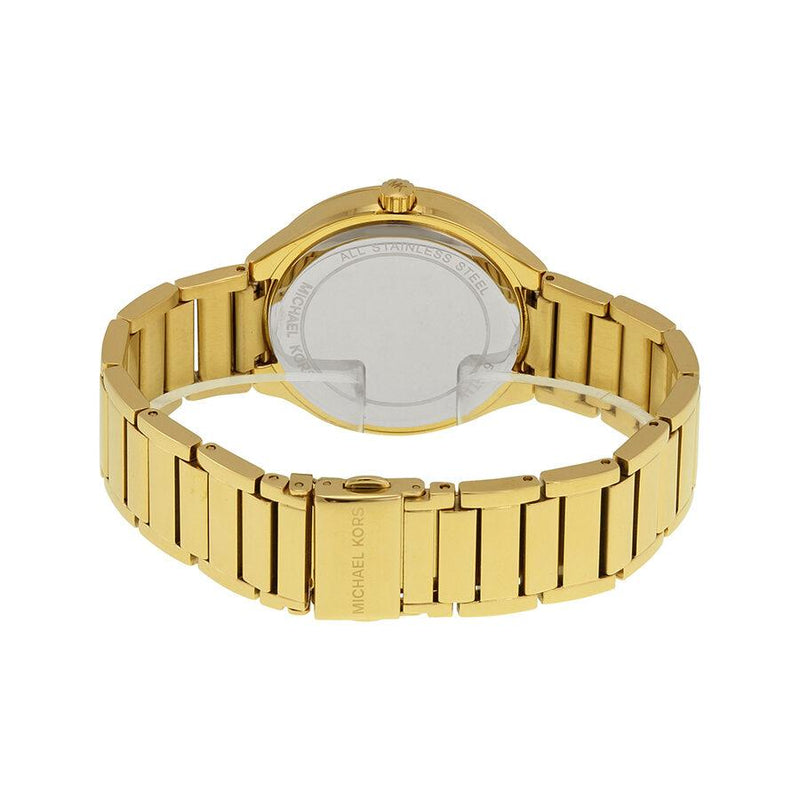 Michael Kors Kerry Mother of Pearl Dial Gold Steel Strap Watch for Women - MK3396