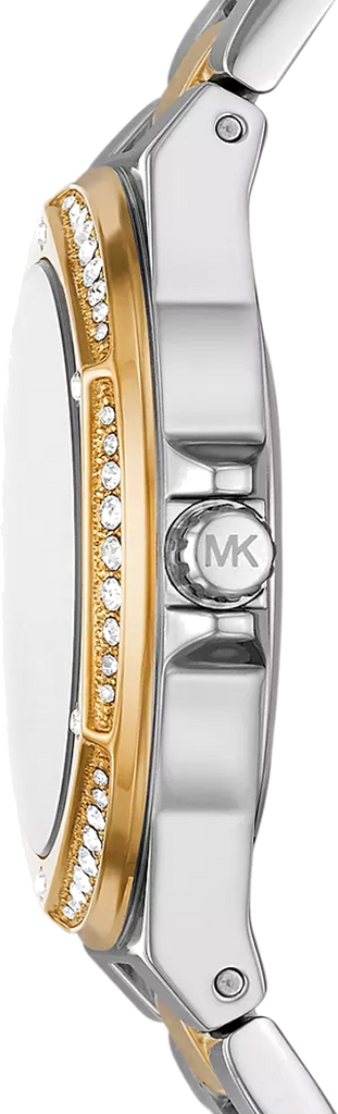 Michael Kors Lennox Three-Hand Gold Dial Two Tone Steel Strap Watch For Women  - MK6988