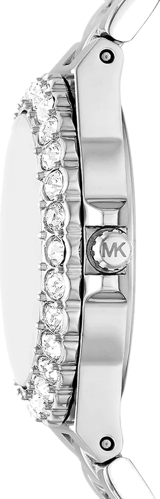Michael Kors Lennox Three-Hand Blue Dial Silver Steel Strap Watch For Women - MK7397