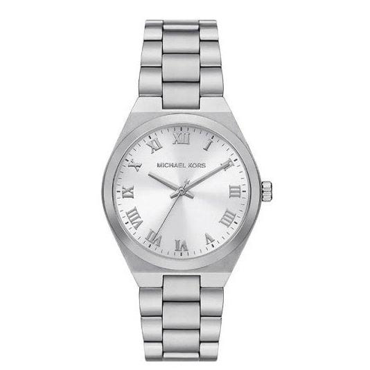 Michael Kors Lennox Three Hand Silver Dial Silver Steel Strap Watch For Women - MK7393