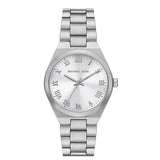 Michael Kors Lennox Three Hand Silver Dial Silver Steel Strap Watch For Women - MK7393