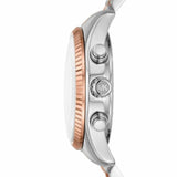 Michael Kors Lexington Chronograph Rose Gold Dial Two Tone Steel Strap Watch For Women - MK7219