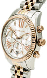 Michael Kors Lexington Chronograph Silver Dial Two Tone Steel Strap Watch for Women - MK5735