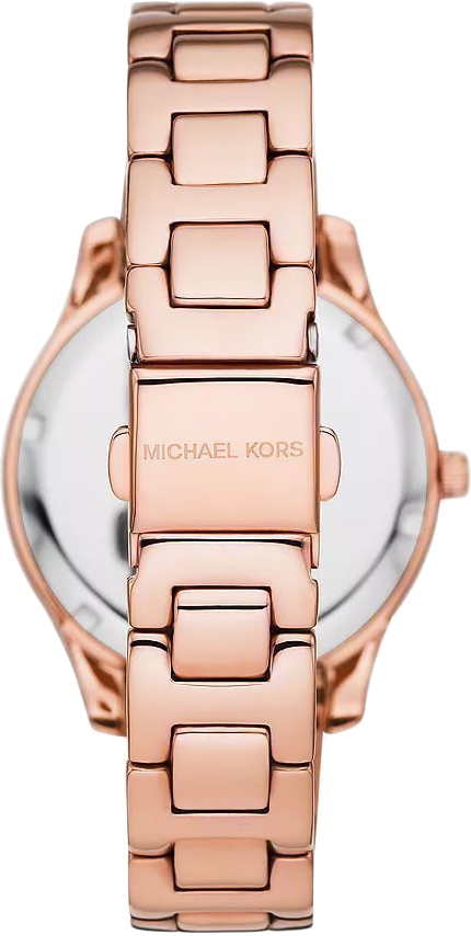 Michael Kors Liliane Three Hand Rose Gold Dial Rose Gold Steel Strap Watch For Women - MK4651