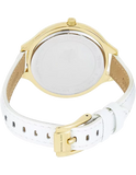 Michael Kors Slim Runway Quartz Gold Dial White Leather Strap Watch For Women - MK2389