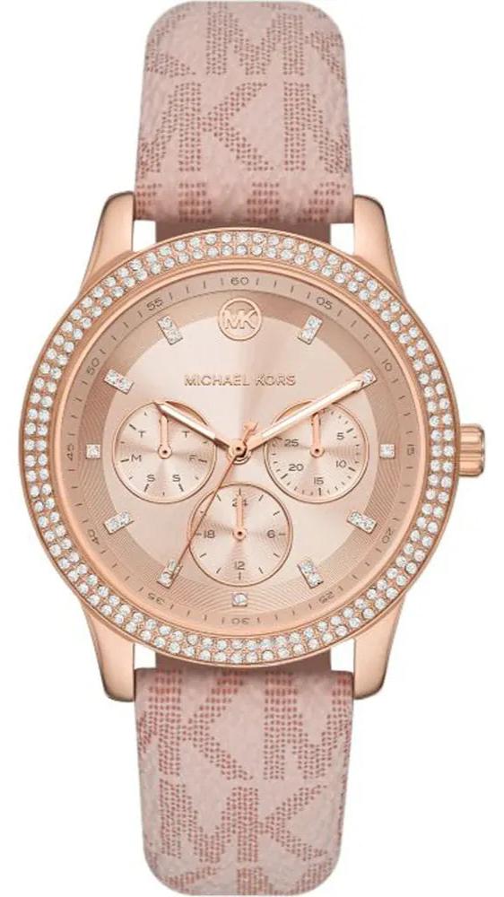 Michael Kors Tibby Multifunction Rose Gold Dial Pink Leather  display picture 1