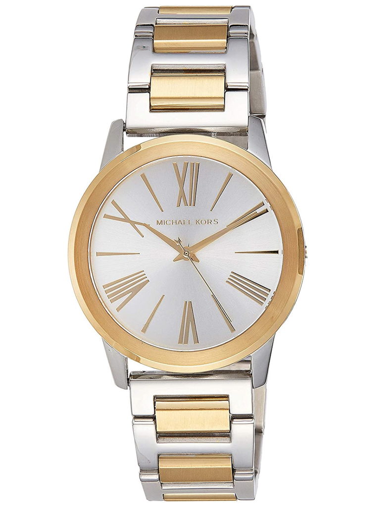 Michael Kors Hartman Quartz White Dial Two Tone Steel Strap Watch For Women - MK3521