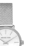 Michael Kors Pyper Quartz Mother of Pearl White Dial Silver Mesh Strap Watch For Women - MK4618