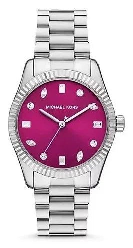 Michael Kors Lexington Three-Hand Pink Dial Silver Steel  display picture 3