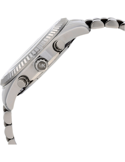 Michael Kors Ryker Chronograph Black Dial Silver Steel Strap Watch For Men - MK8528