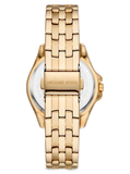 Michael Kors Mini Pilot Quartz Gold Dial Gold Steel Strap Watch For Women - MK7366