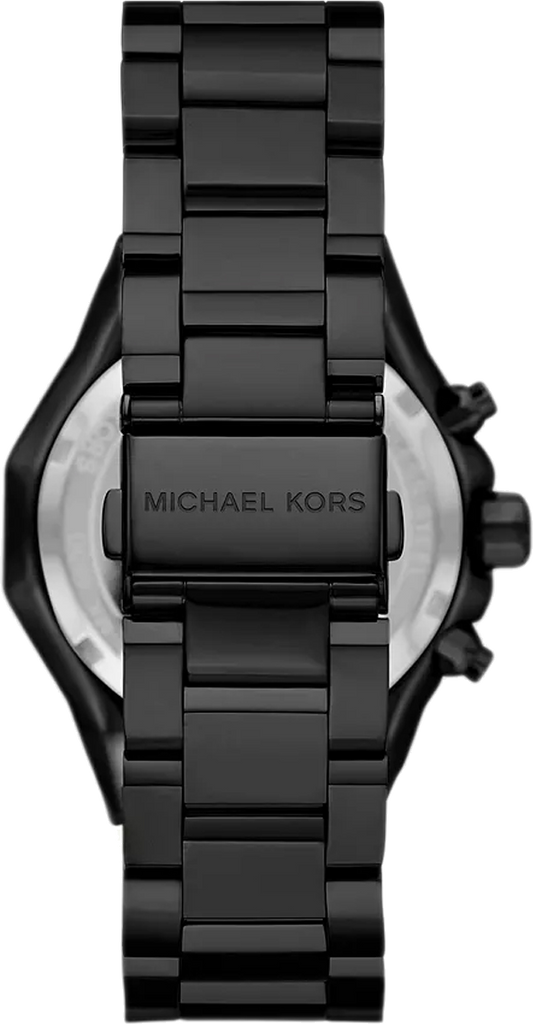 Michael Kors Raquel Three Hand Silver Dial Black Steel Strap Watch For Women - MK4692