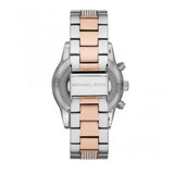 Michael Kors Ritz Chronograph White Dial Two Tone Steel Strap Watch For Women - MK6651