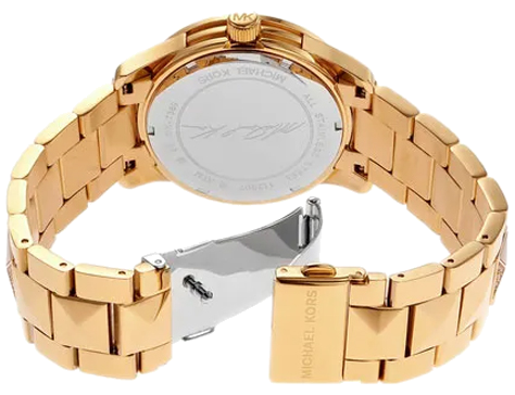 Michael Kors Runway Three Hand Brown Dial Two Tone Steel Strap Watch For Women - MK7389