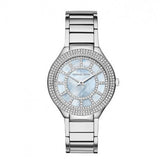 Michael Kors Kerry Mother of Pearl Dial Silver Stainless Steel Strap Watch for Women - MK3395