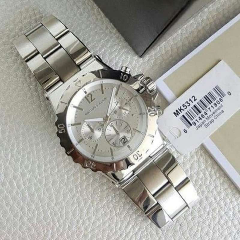 Michael Kors Dylan Silver Dial Silver Steel Strap Watch for Women - MK5312