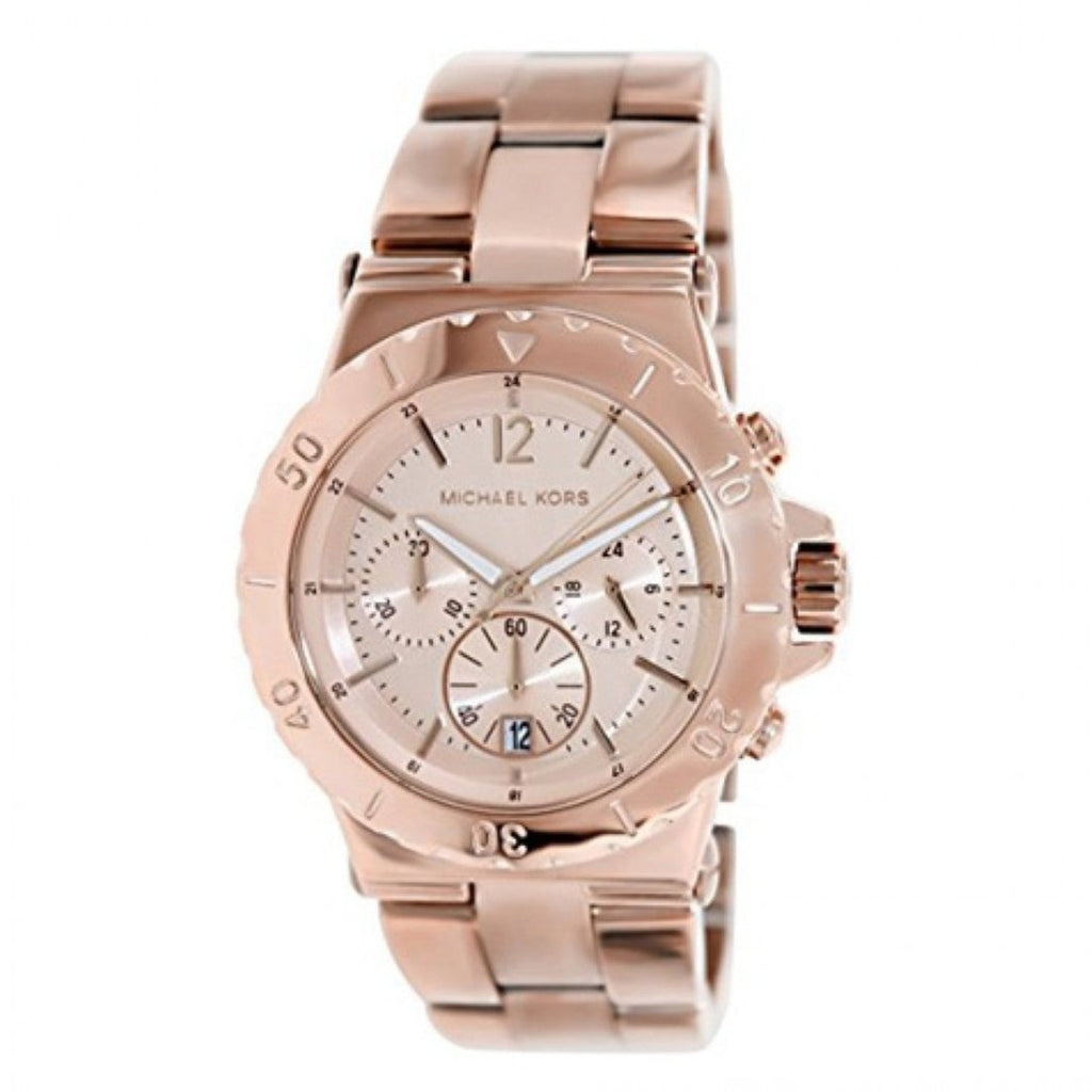 Michael Kors Dylan Rose Gold Dial Rose Gold Steel Strap Watch for Women - MK5314