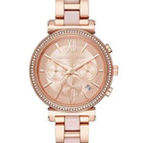 Michael Kors Sofie Chronograph Rose Gold Dial Rose Gold Steel Strap Watch For Women - MK6560