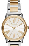 Michael Kors Hartman Quartz White Dial Two Tone Steel Strap Watch For Women - MK3521