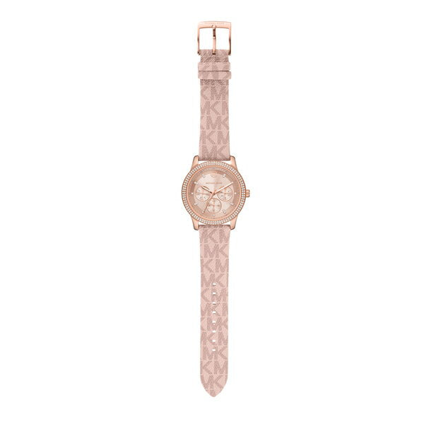 Michael Kors Tibby Multifunction Rose Gold Dial Pink Leather Strap Watch For Women - MK2955