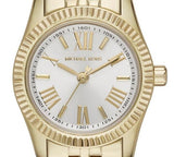 Michael Kors Lexington Quartz Silver Dial Gold Steel Strap Watch For Women - MK3229